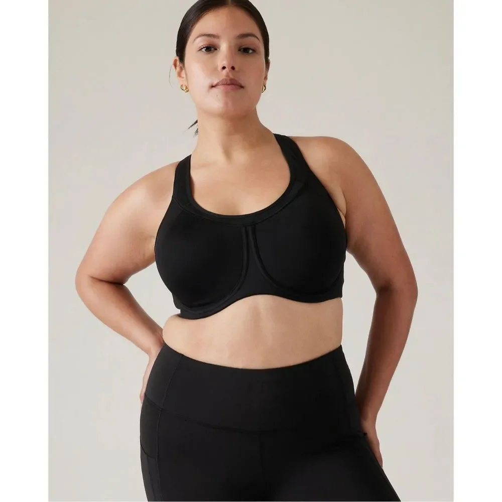 ATHLETA - Glory Bra - Black Underwire Sports Bra sz 32D - Picture 7 of 9